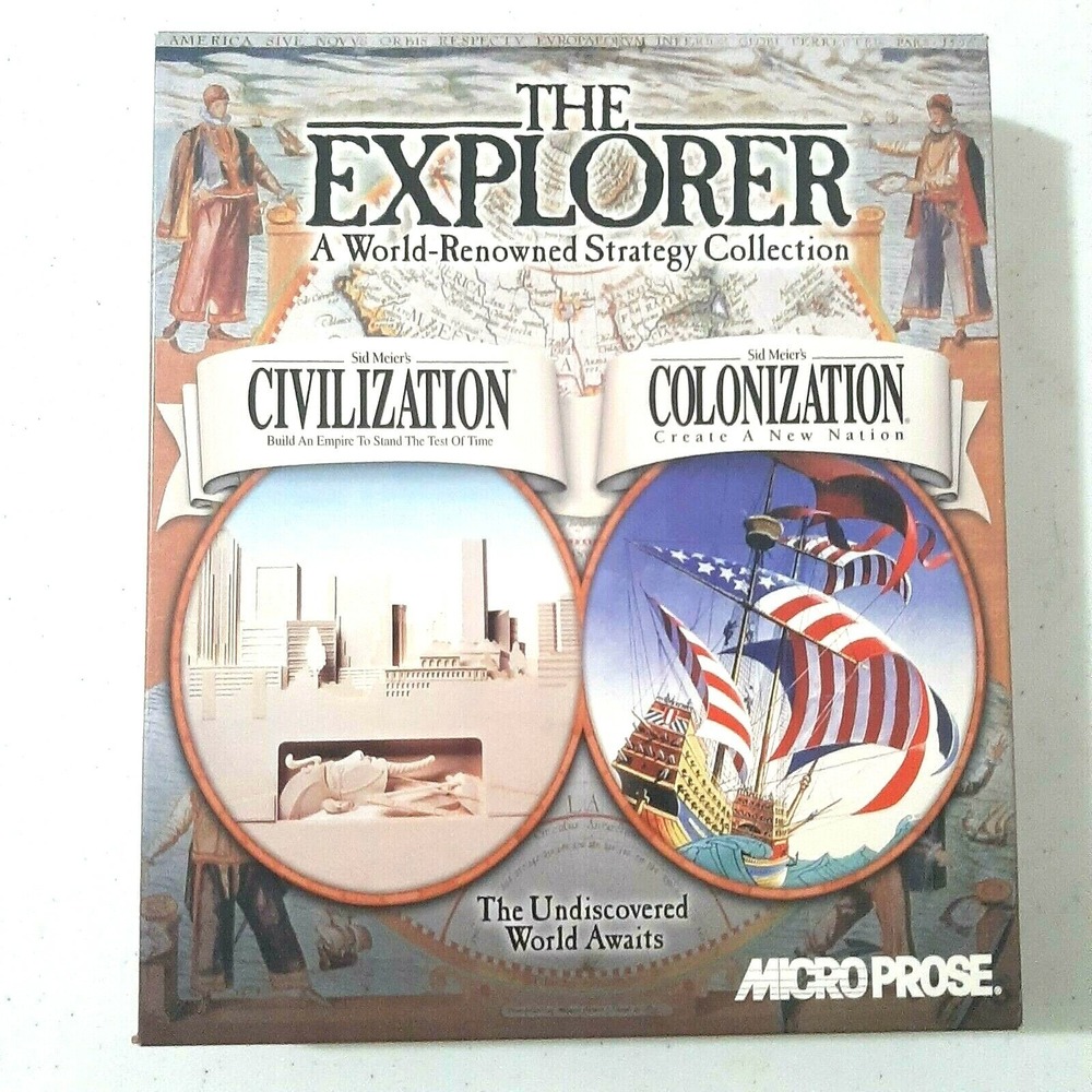 Vintage 90s The Explorer Micro Prose PC CD-ROM Video‎ Game